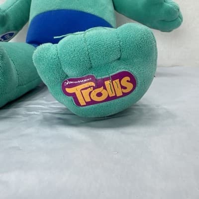 Dreamworks TROLLS Build A Bear BAB 23" BRANCH Blue Happy Smiling PLUSH 2016 - Thumbnail 2