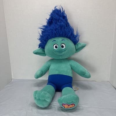 Dreamworks TROLLS Build A Bear BAB 23" BRANCH Blue Happy Smiling PLUSH 2016 - Image 1