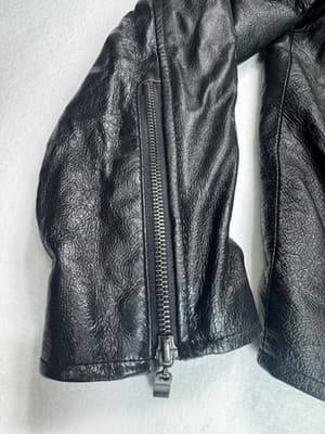 Vintage Juliano Celini Smooth Leather Racer Motorcycle Jacket Biker Men Med - Thumbnail 6