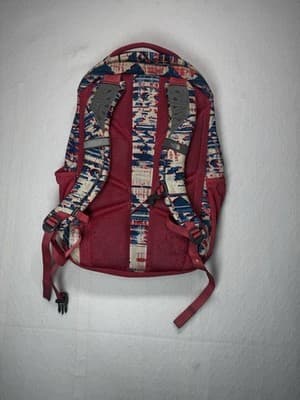 THE NORTH FACE Pink Blue Cream Camping Hiking School Women's Backpack Book Bag - Thumbnail 6