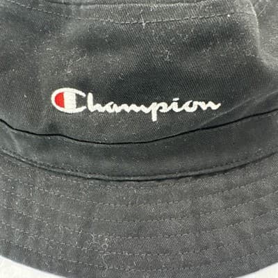 Champion Hat Cap Bucket Safari Black White Adult Outdoors Cotton Adult Mens - Thumbnail 2