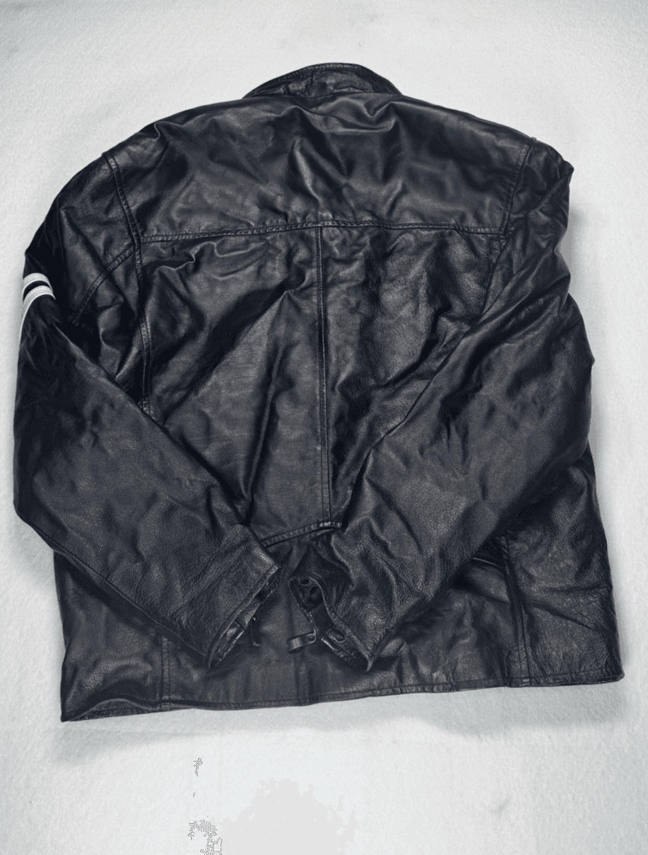 Vintage Juliano Celini Smooth Leather Racer Motorcycle Jacket Biker Men Med - Thumbnail 9