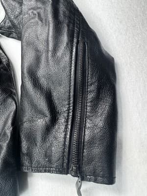 Vintage Juliano Celini Smooth Leather Racer Motorcycle Jacket Biker Men Med - Thumbnail 4