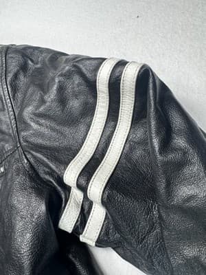 Vintage Juliano Celini Smooth Leather Racer Motorcycle Jacket Biker Men Med - Thumbnail 5