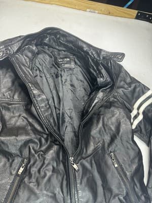 Vintage Juliano Celini Smooth Leather Racer Motorcycle Jacket Biker Men Med - Thumbnail 8