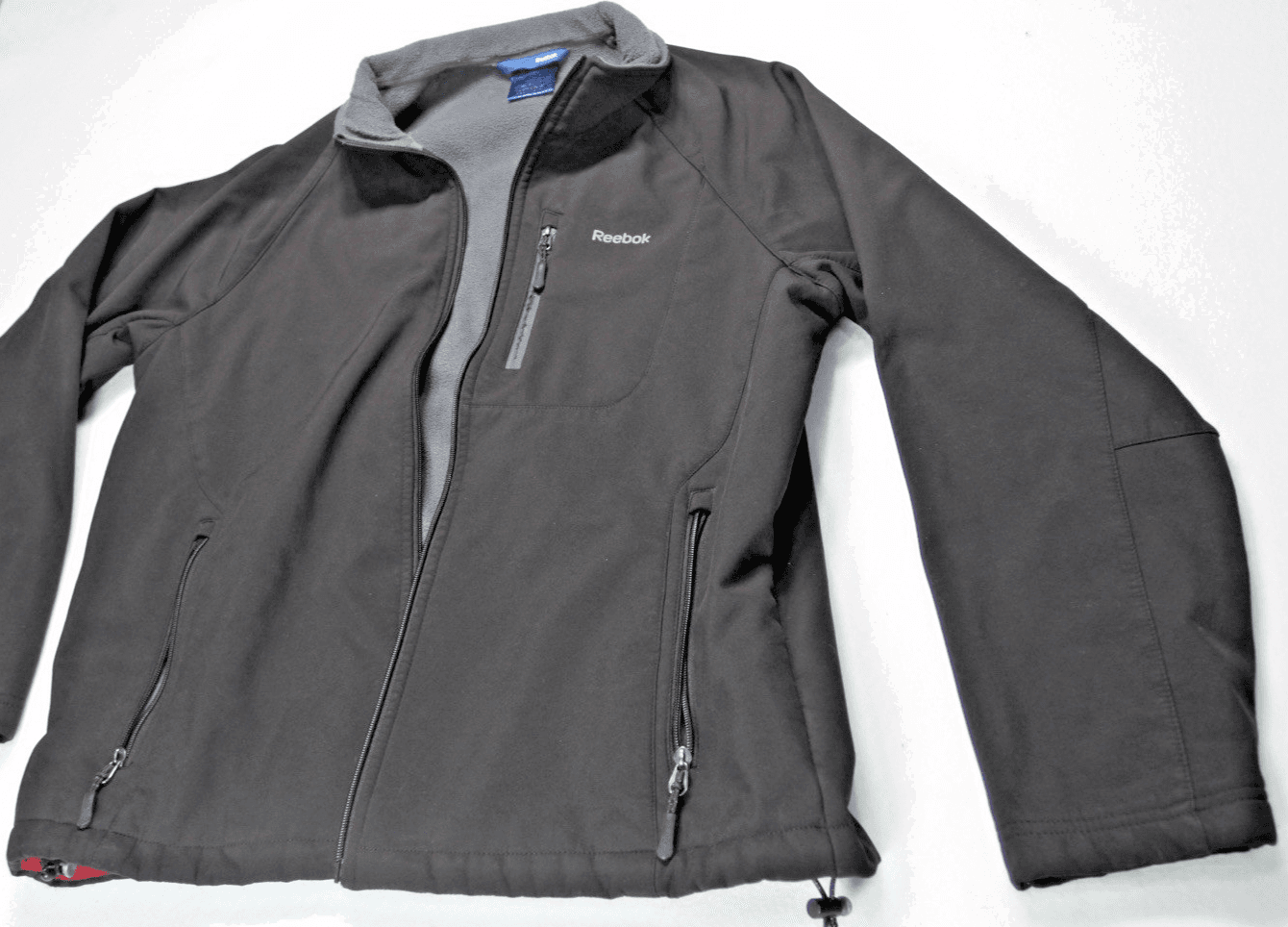 Vintage Men’s Reebok Windbreaker Zip-Up Jacket – Black – Large