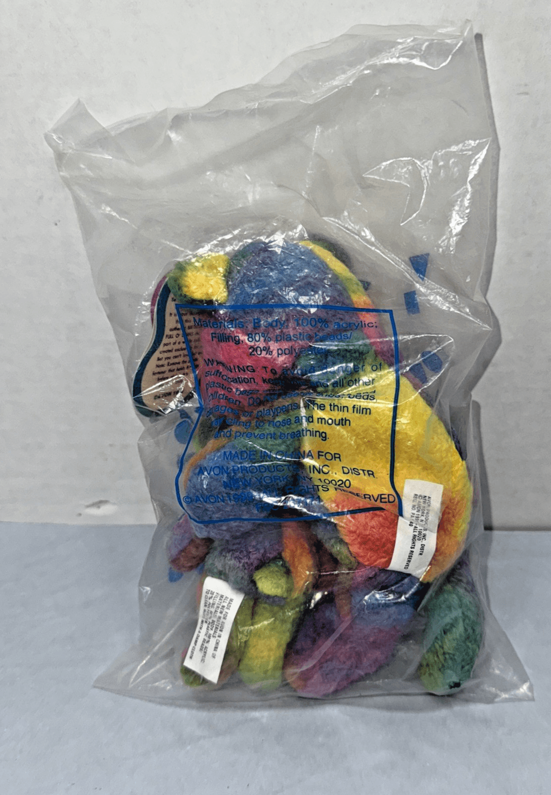 Vintage Avon Kids Birthstone Full O Beans January Rembrandt Bear Plush 2000 - Thumbnail 2