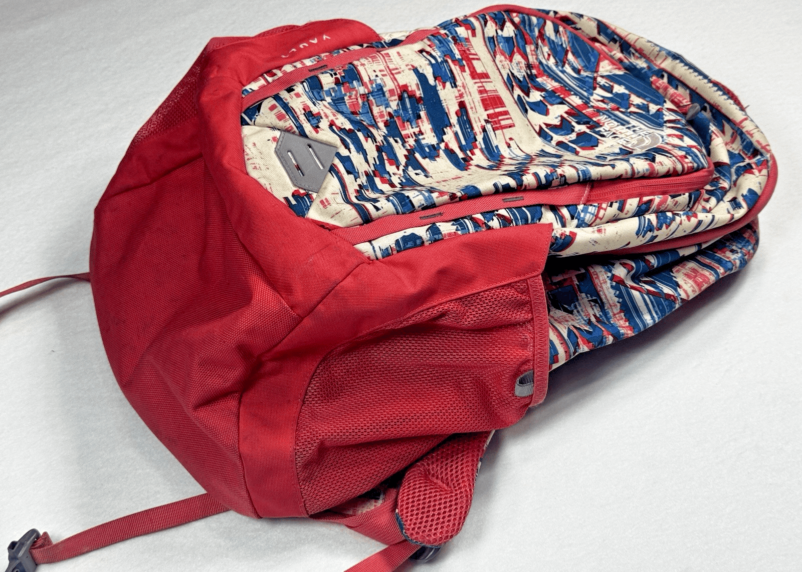THE NORTH FACE Pink Blue Cream Camping Hiking School Women's Backpack Book Bag - Thumbnail 4