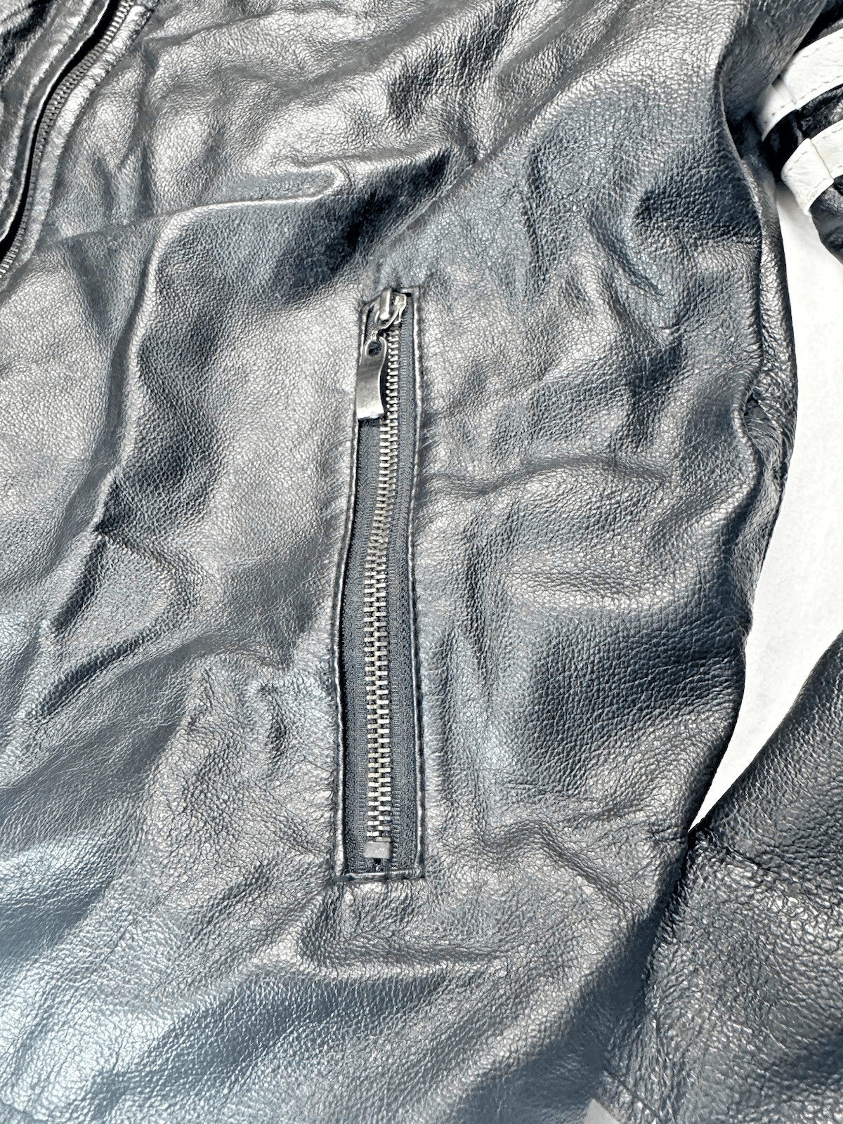 Vintage Juliano Celini Smooth Leather Racer Motorcycle Jacket Biker Men Med - Thumbnail 2