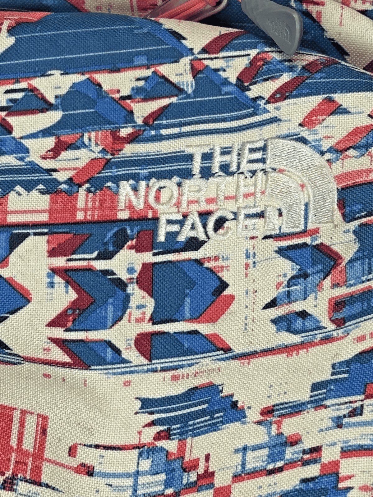 THE NORTH FACE Pink Blue Cream Camping Hiking School Women's Backpack Book Bag - Thumbnail 3