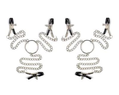 Adjustable Nipple Clamps, Entertainment Clip for Women Non-Piercing Nipplerings - Image 1
