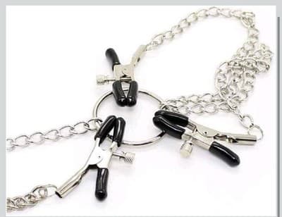 Adjustable Nipple Clamps, Entertainment Clip for Women Non-Piercing Nipplerings - Thumbnail 2