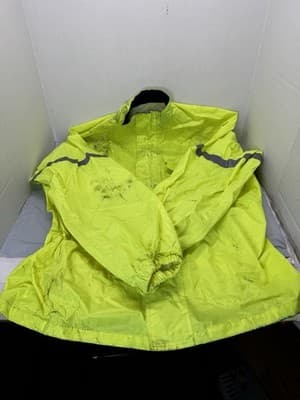 Nelson Rigg Stormrider 2-Piece Rainsuit Hi-Vis Yellow Large See Pics/Condition