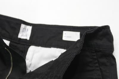 Gap Shorts Womens 0 Black Chino Mid-Rise 3" Flat Front Stretch Walking Casual - Thumbnail 3
