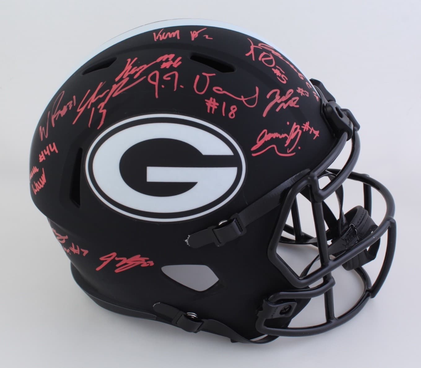 2021 National Champs Helmet Team Signed Eclipse Speed Rep Georgia Bulldogs BAS A - Image 1