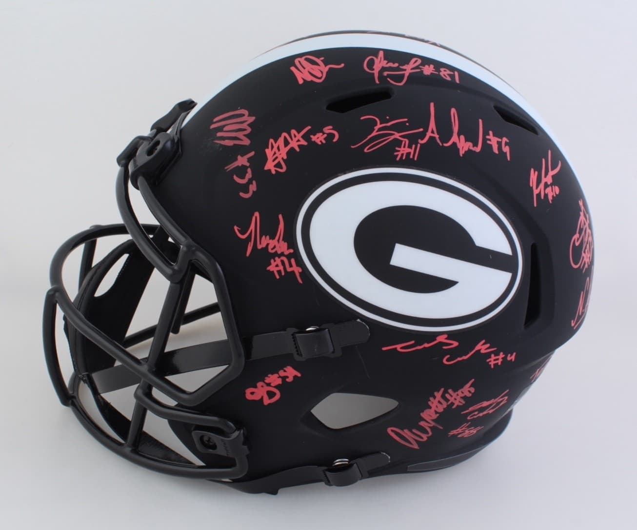 2021 National Champs Helmet Team Signed Eclipse Speed Rep Georgia Bulldogs BAS A - Thumbnail 9