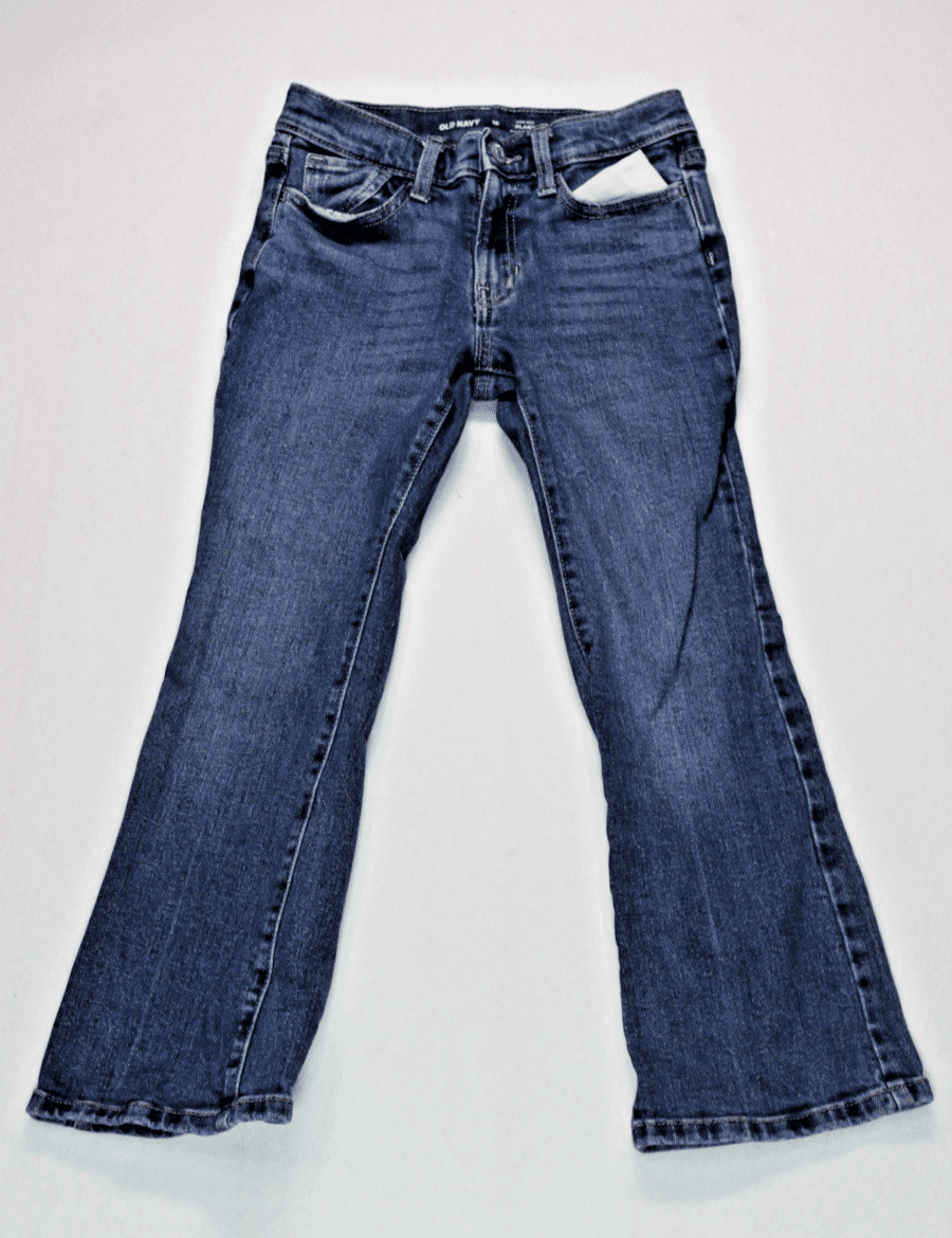 OLD NAVY Girls High Rise Flare Jeans 10 Dark Wash Stretch Denim NEW Retro Used