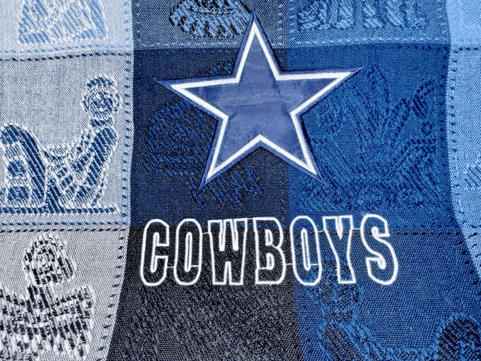 Large Handmade Tote Bag With The Dallas Cowboys Star And Name Sewed Onto It - Thumbnail 3
