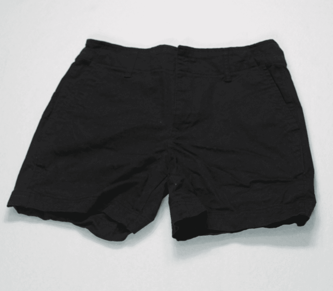 Gap Shorts Womens 0 Black Chino Mid-Rise 3" Flat Front Stretch Walking Casual - Image 1