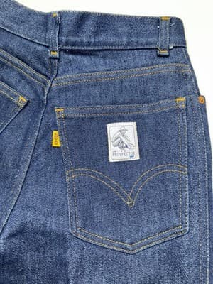 Vintage 70s 80s? Levis Prospector High Rise Wide Leg Jeans True Blue Sz 6 - Thumbnail 2