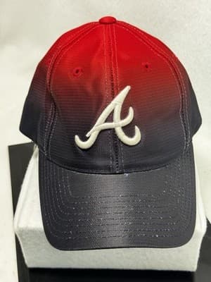 Vintage Atlanta Braves Puma Logo Athletic Ball Cap Hat Genuine Merch Adjustable