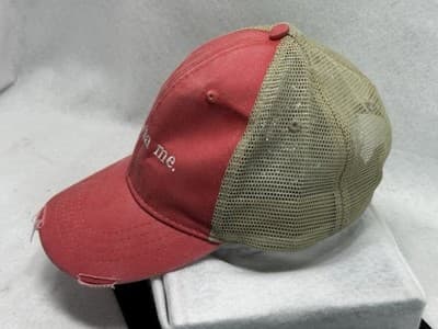 Womens Cap Adams Margarita Me. Distressed Trucker Hats - Thumbnail 3