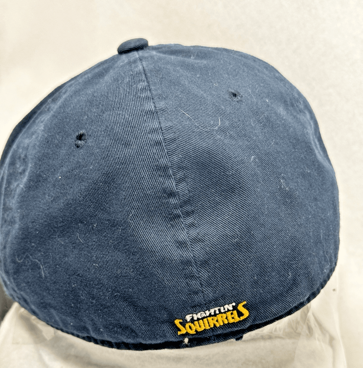 Y2K Zephyr Fightin’ Squirrels Navy Blue Men’s XX Size Baseball Hat Fitted - Thumbnail 2
