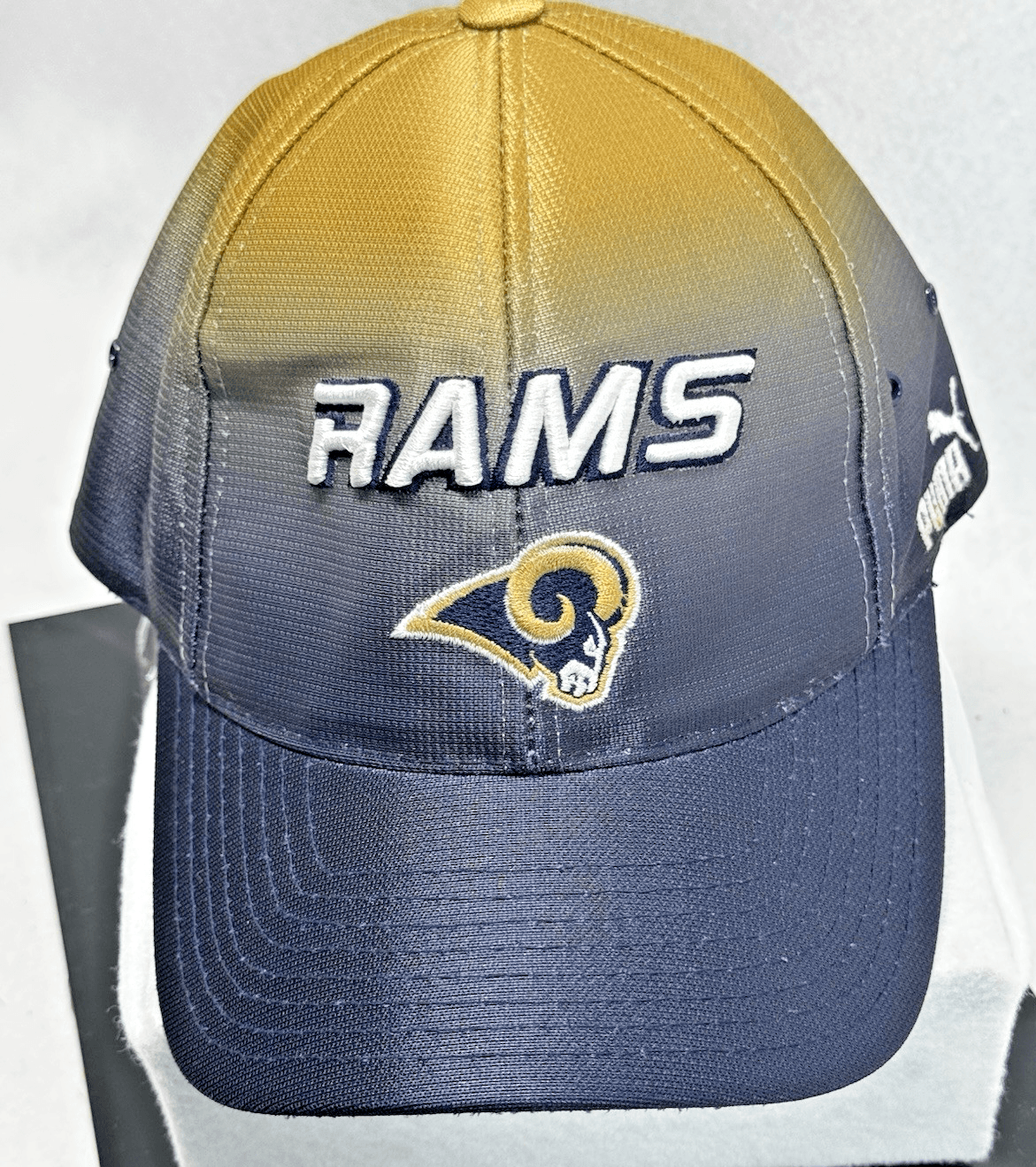 Puma NFL Pro Line Los Angeles Rams Strapback Hat Cap One Size - Image 1