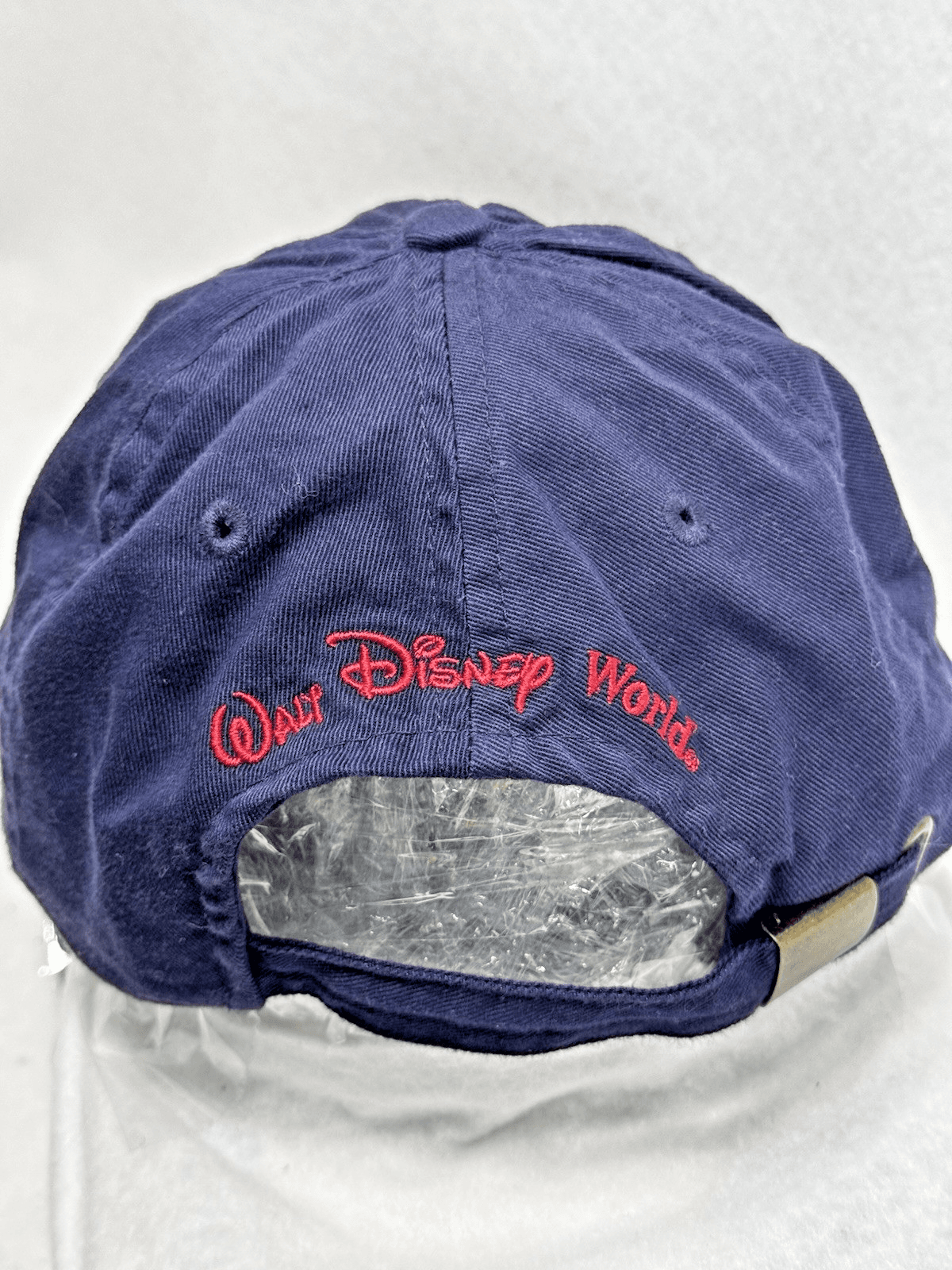 Disney World Adjustable Adult Navy Blue Hat W Red Embroidered Mickey Silhouette - Thumbnail 3