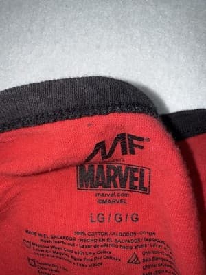 Deadpool Shirt Mens Large Red Crew Neck Short Sleeve Graphic Stretch Pullover - Thumbnail 4