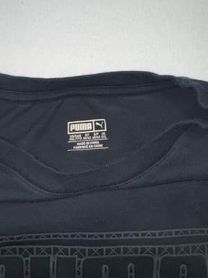 Puma Black T-Shirt Short Sleeve Graphic Print Casual Unisex Size XXL - Thumbnail 3