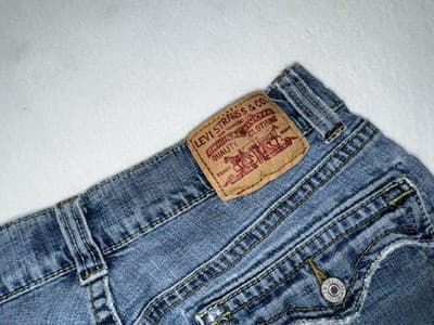 Vintage Levis 542 Jeans Womens 12M Blue Y2K Low Flare Pockets Denim Medium Wash - Thumbnail 7