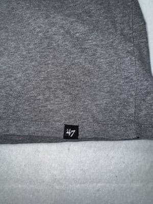 47 Brand Oakland Las Vegas Raiders Football Gray Short Sleeve T-Shirt Mens L - Thumbnail 2