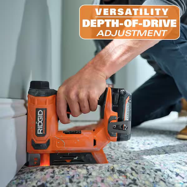 RIDGID Narrow Crown Stapler 3/8 18V Brushless Cordless TOOL ONLY R09897B - Thumbnail 5