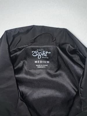 Eighty Eight Brand Windbreaker Snap Jacket Adult Men’s MEDIUM Black Trippy Alien - Thumbnail 2