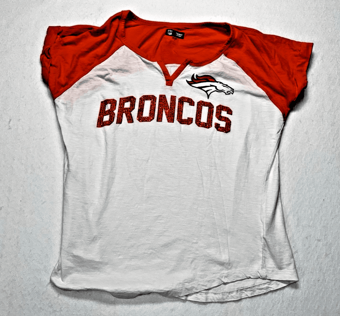 NFL TEAM APPARREL Women's Girls NFL Denver Broncos Football Shirt (L) Sequence - Thumbnail 2