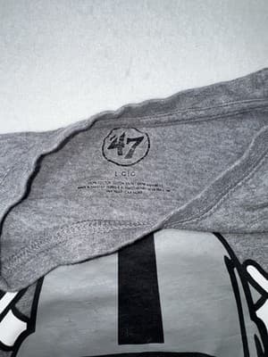 47 Brand Oakland Las Vegas Raiders Football Gray Short Sleeve T-Shirt Mens L - Thumbnail 4