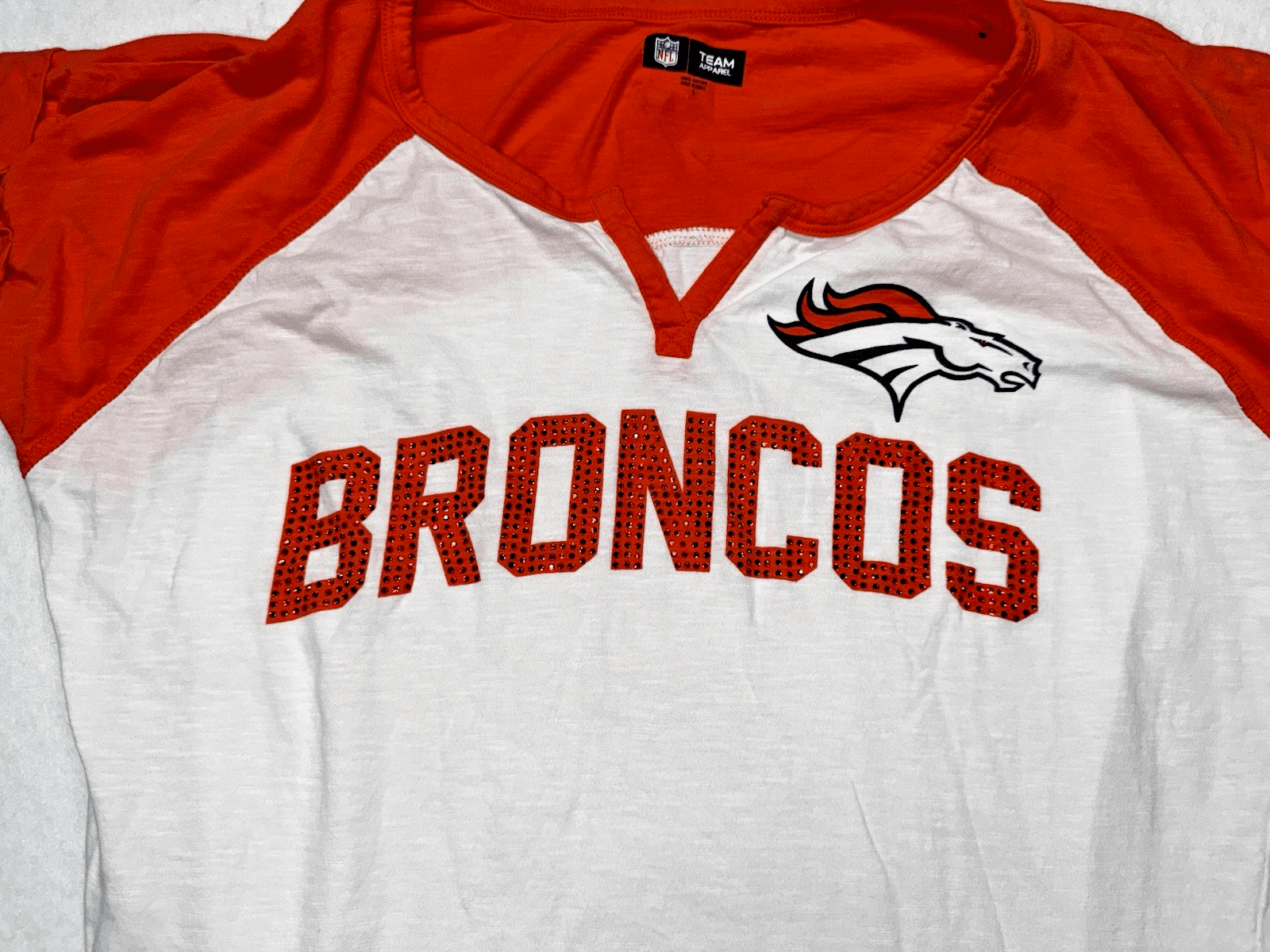 NFL TEAM APPARREL Women's Girls NFL Denver Broncos Football Shirt (L) Sequence - Thumbnail 3