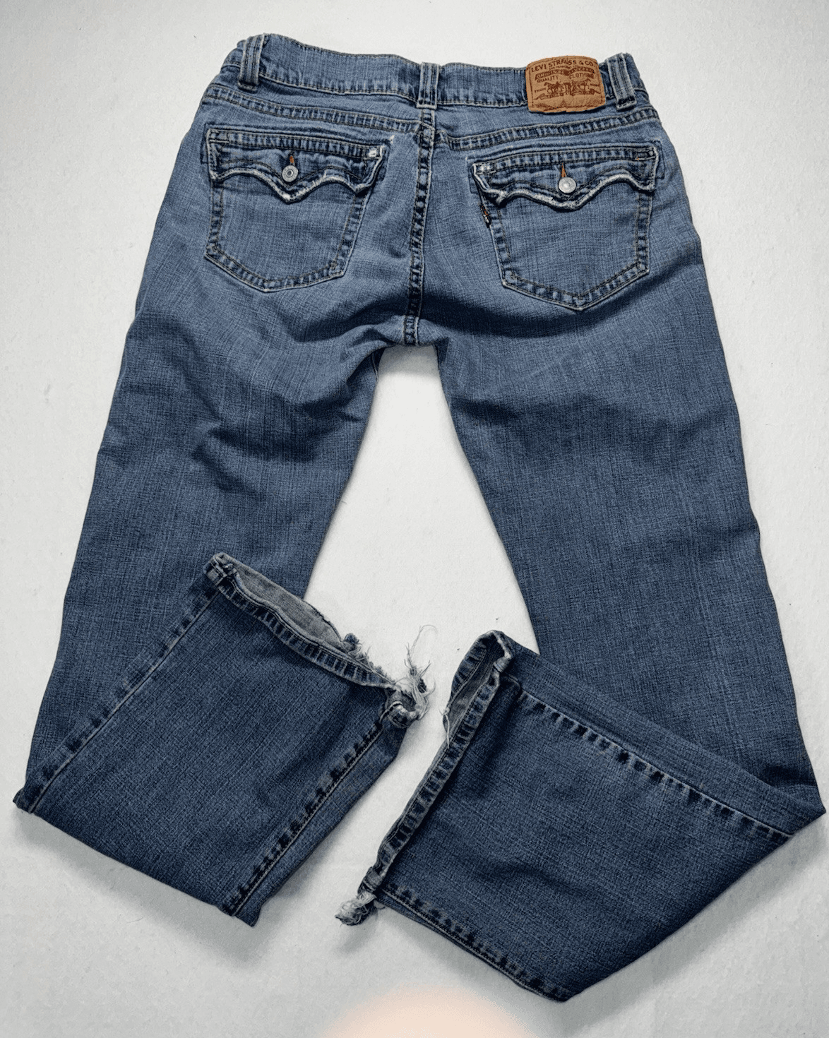 Vintage Levis 542 Jeans Womens 12M Blue Y2K Low Flare Pockets Denim Medium Wash - Thumbnail 5