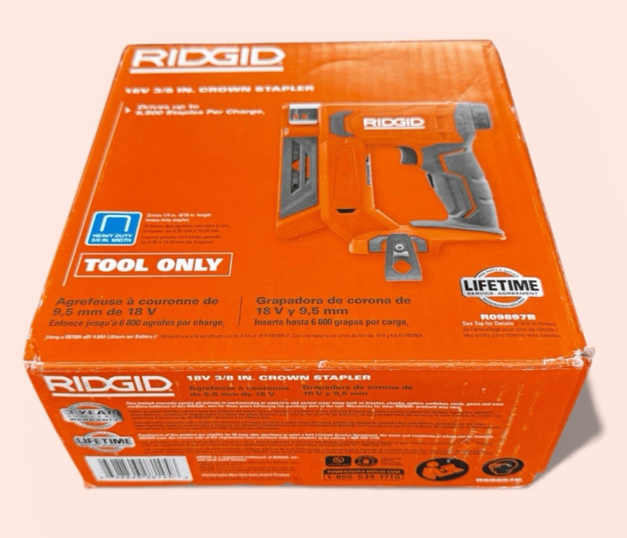 RIDGID Narrow Crown Stapler 3/8 18V Brushless Cordless TOOL ONLY R09897B - Thumbnail 11