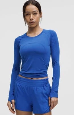 NWT Lululemon Swiftly Tech Long Sleeve 2.0 *Race Galactic Cobalt Size: 12