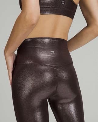 Lululemon Align High-Rise Pant 21" *Shine Radiate Foil Print French Press Size 8 - Thumbnail 2