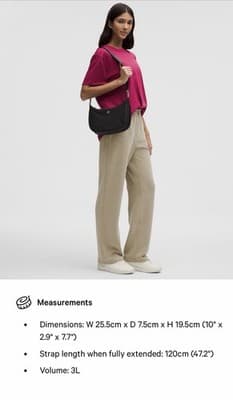 Lululemon City Essentials Shoulder Bag 3L Monogram Jacquard NWT - Thumbnail 4