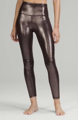Lululemon Align High-Rise Pant 21" *Shine Radiate Foil Print French Press Size 8