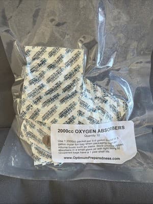 2000cc Oxygen Absorbers Mylar Food Storage Bags