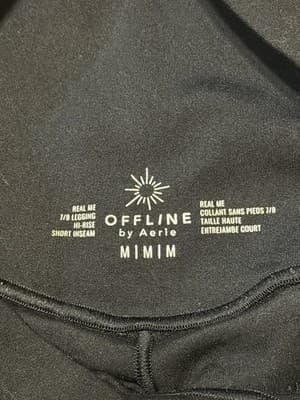 OFFLINE by Aerie Real Me XTRA 7/8 High-Rise Buttery Soft Black Leggings Size M - Thumbnail 3