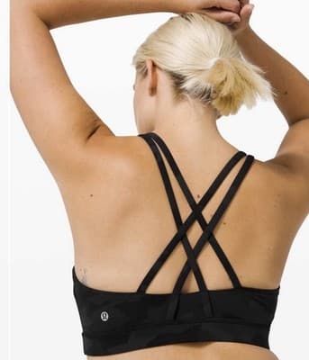Lululemon Energy Bra Medium Support B-D Cup Heritage 365 Camo Deep Coal Size 8 - Thumbnail 2