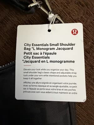 Lululemon City Essentials Shoulder Bag 3L Monogram Jacquard NWT - Thumbnail 3