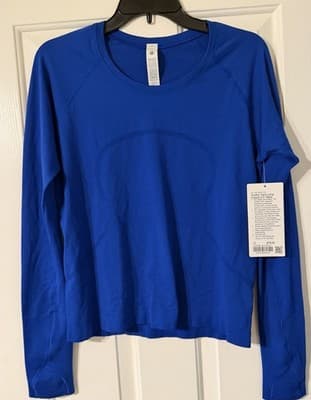 NWT Lululemon Swiftly Tech Long Sleeve 2.0 *Race Galactic Cobalt Size: 12 - Thumbnail 2