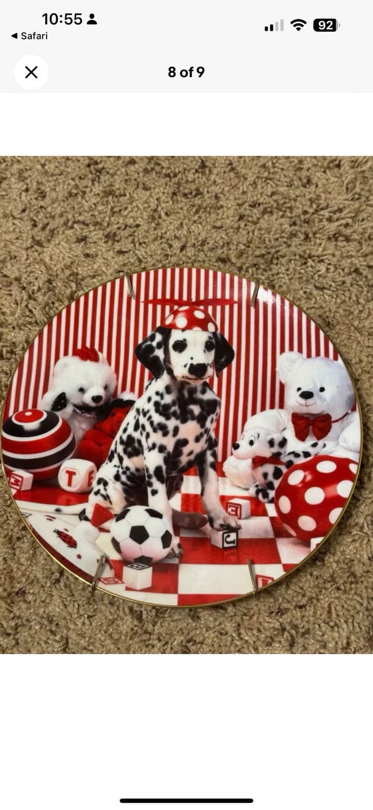 Hamilton Collection "Dalmatian Celebration" “Spot At Play” Plate 1449A